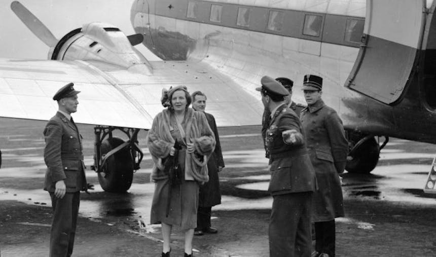 Koningin Juliana op Soesterberg in 1949