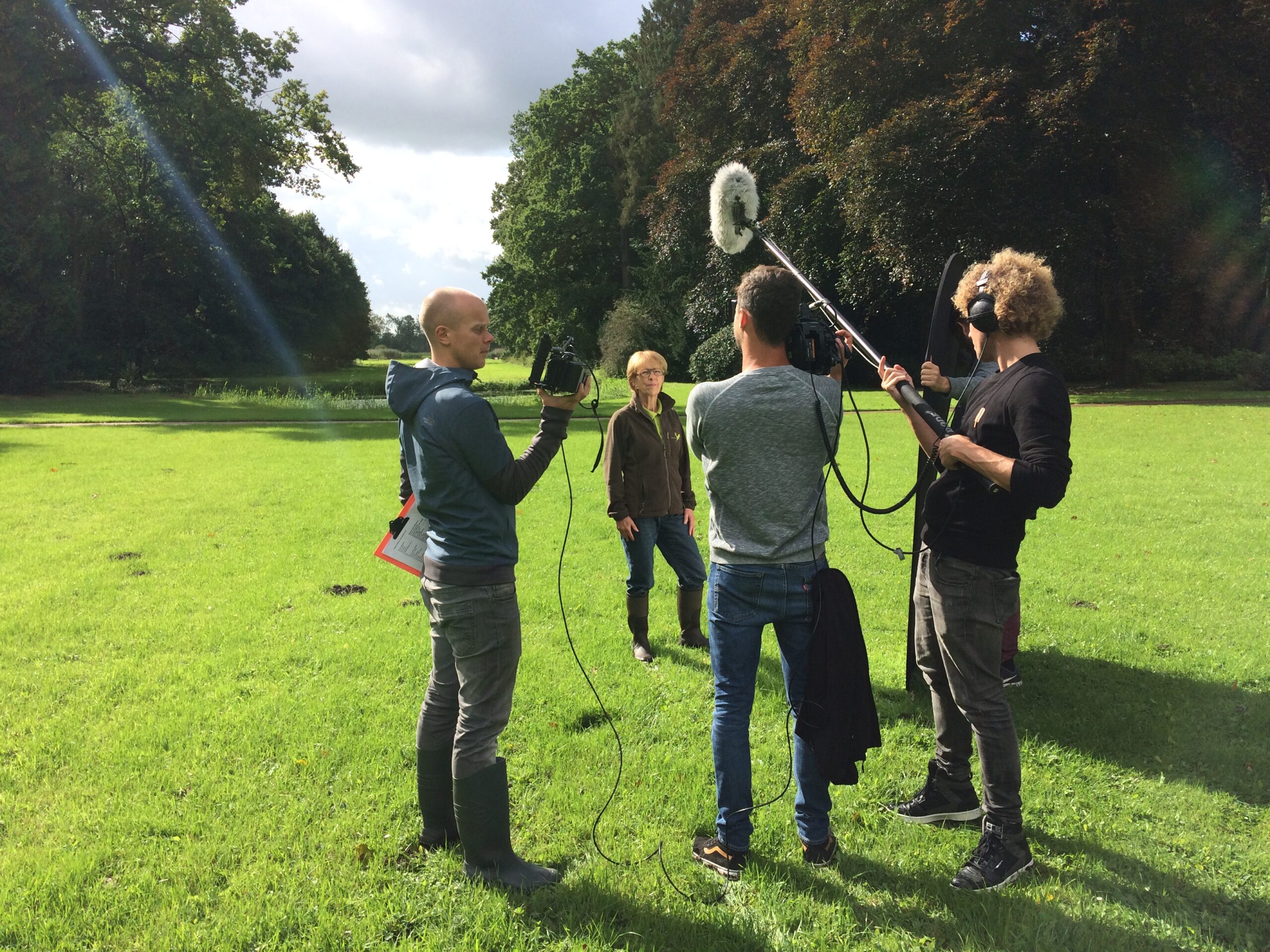 Opnames bij landgoed Oostbroek met vrijwilligers