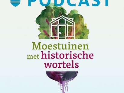 logo podcast moestuinen met historische wortels