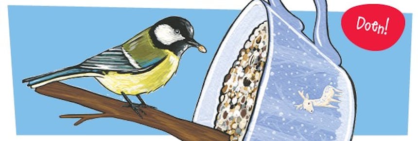 illustratie vogelvoer maken