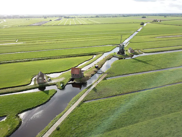 luchtfoto Middelste Molen Cabauw