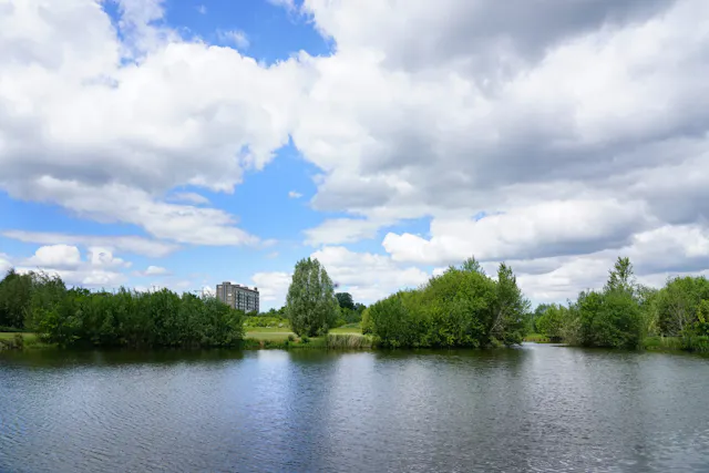 De Schammer met flats Amersfoort op de achtergrond