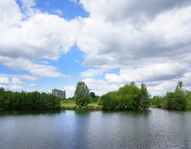 De Schammer met flats Amersfoort op de achtergrond