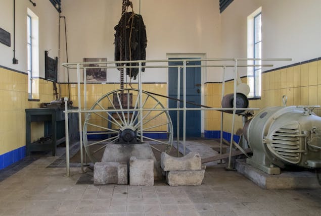 binnen in gemaal bij Middelste Molen