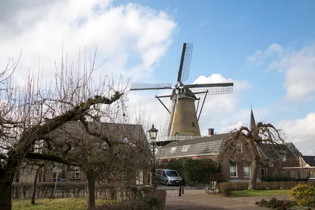 Molen Oog in t Zeil in het dorp