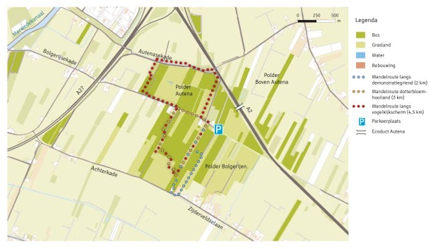 kaart Polders Bolgerijen en Autena