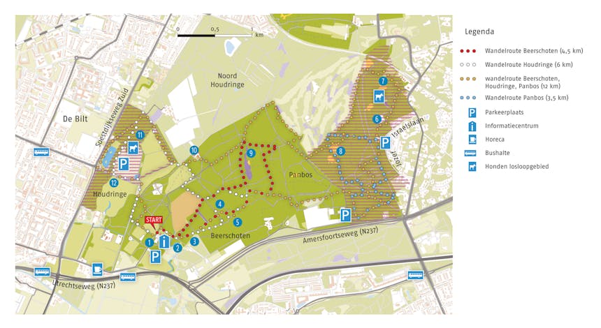 kaart Beerschoten Houdringe en Panbos