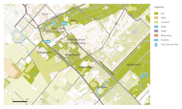 kaartje buitenplaatsen Zeist