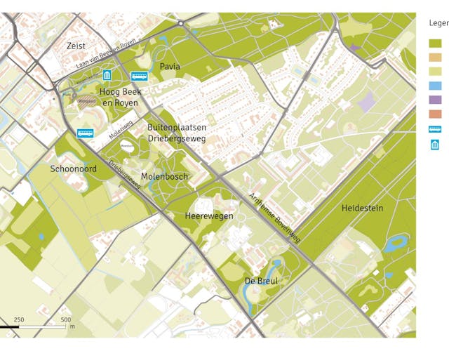 kaartje buitenplaatsen Zeist