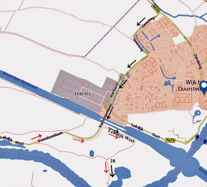 routekaartje Bosscherwaarden