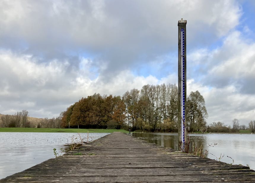Hoog water in Blauwe Kamer