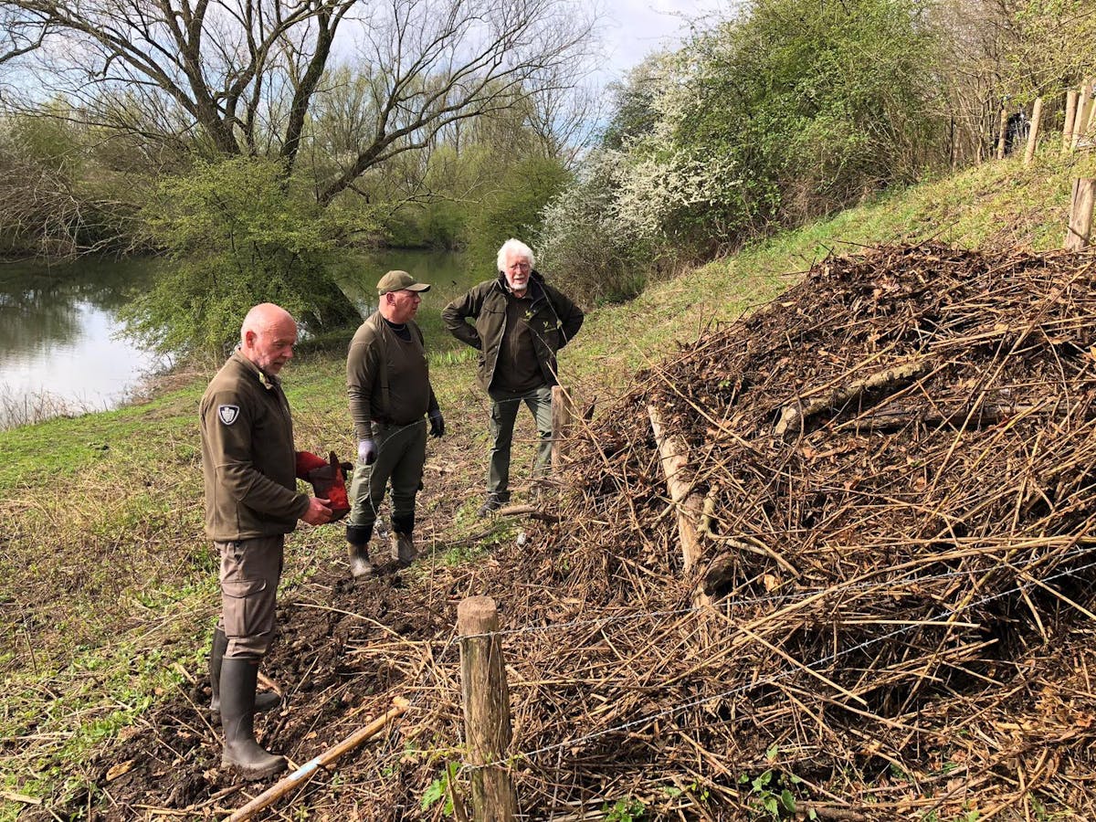 Hoop voor ringslangen in Blauwe Kamer