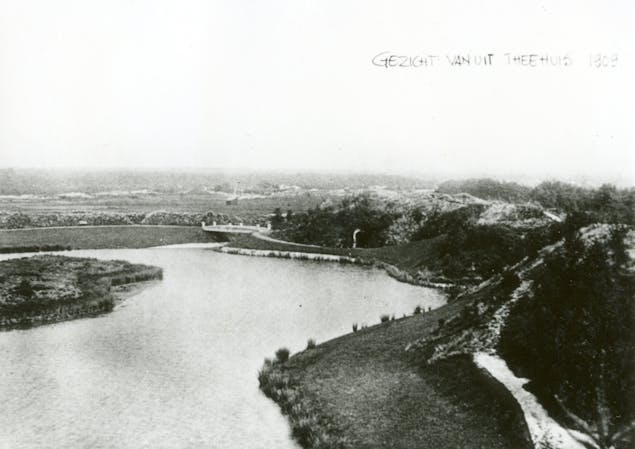 Het uitzicht vanuit het theehuis.