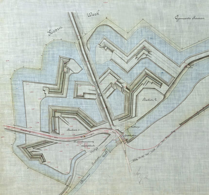 Detail van het Hoornwerk in 1879, Utrechts Archief